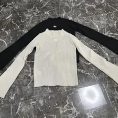 レピピアルマリオ　リブ編みハイネックセーター 2色セット