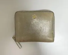 値下げ‼️★希少中古★TORY BURCH 折財布 ホワイトゴールド