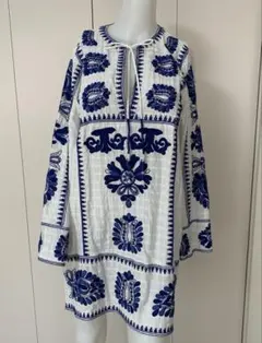 ZARA エンブロイダリーチュニックワンピース