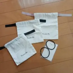 未使用★Complex Biz★ベース用ロゴポニー 2本ブラック★巾着袋3枚付