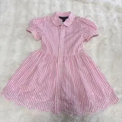 RALPH LAUREN ストライプピンクワンピース 3/3T 100