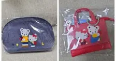 【新品】ファミリア　キティ　ポーチ、ミニデニムバッグ⭐⭐のサムネイル
