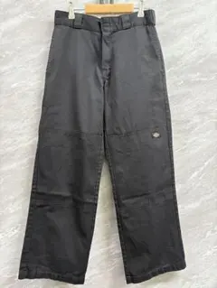 ディッキーズ　黒　ルーズフィット ダブルニーワークパンツ