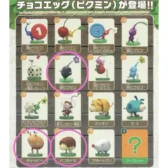 チョコエッグ ピクミン フィギュアセット　岩ピクミン　チャッピー　パンモドキ