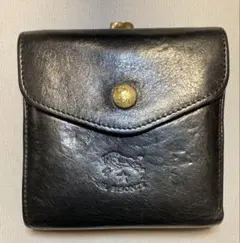 イルビゾンテ がま口 二つ折り財布 ブラック