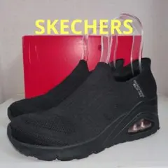 スケッチャーズ　スリッポン　スニーカー　厚底