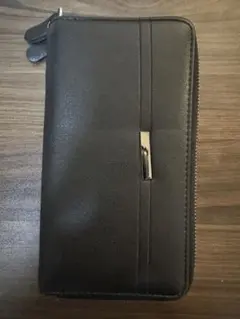 【未使用】大容量ラウンドジップ長財布 黒 カード入れ多数