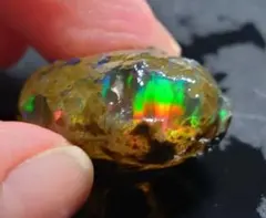 エチオピア ポリッシュ オパール 原石 透明 青 鉱物標本 ウェロ産