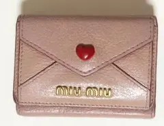 miu miu 三つ折り財布 ピンクベージュ マドラスラブ ラブレター 廃盤のサムネイル