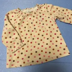 美品ミキハウス♡うさこ水玉フリルの可愛いトレーナー　チュニック♡90