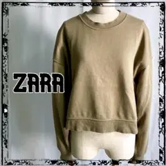 ZARA ザラ ビッグスリーブ 裏起毛 長袖 スウェット オーバーショルダー M
