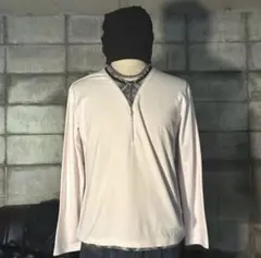 平成　ギャル男　レイヤード　ジップアップ　ロンT ハーフジップ　y2k 00s