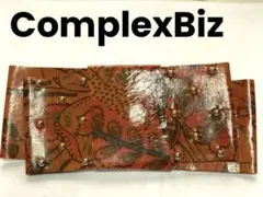 【ComplexBiz】オリエンタル調花柄スタッズリボンバレッタ