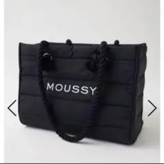 完売品★MOUSSY マウジー スーベニア キルト ショッパー トートバッグ 黒