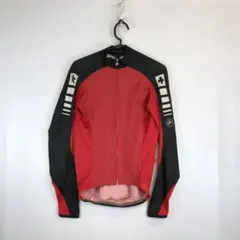 ASSOS レッド Mサイズ 長袖サイクルジャージ - メルカリ
