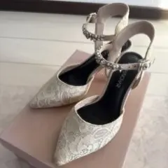 ☆PECHINCHAR☆アクセ付きレースパンプス