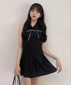 olive des olive YUI企画　ノースリーブシャツミニワンピース