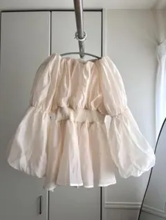 DHOLIC バルーンスリーブペプラムシフォンブラウス・B017752