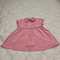 familiar ピンク 襟付きワンピース