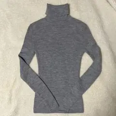ユニクロ UNIQLO タートルネックセーター グレー