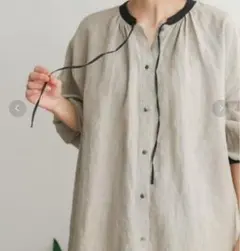 美品✨️URBAN RESEARCH DOORS バイカラーリネンブラウス