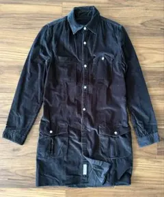 rag & bone ブラック コーデュロイ シャツワンピース