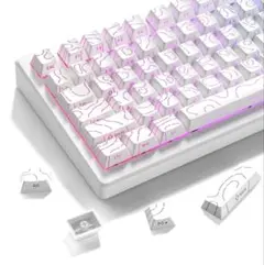 キーキャップ Womier ホワイトト4.0チェリープロファイル 透過ライン