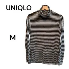 UNIQLO ヒートテック ボーダー長袖タートルネック M