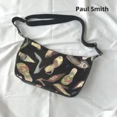 Paul Smith ワンショルダーバッグ ヒール柄 総柄 ブラック