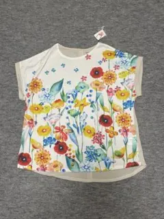 グラニフ　レディース　グラフィック　 tシャツ　シャツ　花柄　バックボタン