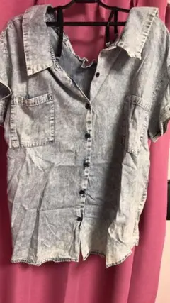 デニムシャツ オフショルのサムネイル