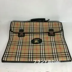 A4収納可✨バーバリー トートバッグ レザー ノバチェック 黒 - メルカリ