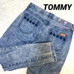 TOMMY トミーバックポケット スター刺繍　ウォッシュデニムパンツケミカルのサムネイル