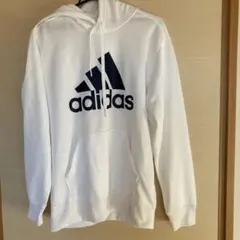 adidas CLIMLITE ホワイト フード付きパーカー薄手