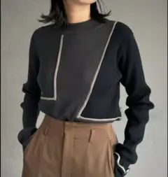 【&g’aime】バイカラーニット アンジェム ニットのサムネイル