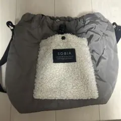 SOBIA ショルダーバッグ グレー キルティング
