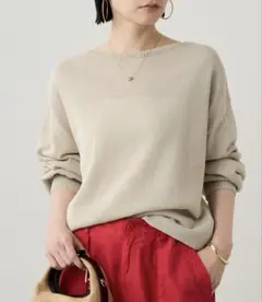 【最終値下げ！美品！】 LOUNGEDRESS 和紙クルーニット