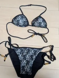 Ravijour レースデザイン セパレート水着 黒