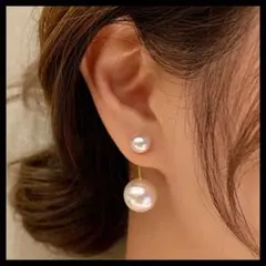 揺れる パール ピアス 上品 エレガント レディース 新品 未使用