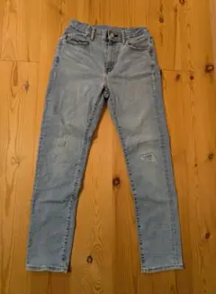 ユニクロ　子供服　キッズ　デニム　ダメージジーンズ　長ズボン　150