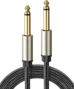 フォンケーブル 6.35mm 高音質モノラルケーブル 標準プラグ オス-オス