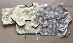 【匿名配送】お食事エプロン　長袖　3枚セット