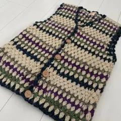 HAVE A GRATEFULDAY 手編み　かぎ針　カーディガン　Lサイズ