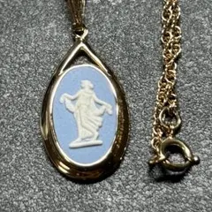 ウェッジウッド　WEDGWOOD　ブルー陶器　カメオ　ペンダント・ネックレス