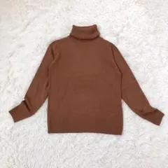 ZOOTIE レディースタートルネックセーター　ニット　シンプル　ブラウン　M