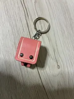 ピンク ミニ財布型コインケース キーホルダー付き