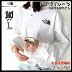 韓国　ノースフェイス　ロンT 長袖シャツ　L　白　オーバーサイズ　日本未入荷