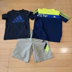 adidas キッズ Tシャツ ハーフパンツ 3点セット 130cmのサムネイル