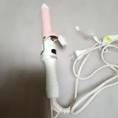 SALONIA カールアイロン ピンク/ホワイト 収納袋付き