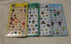 4月限定価格正規品 LINEフレンズ ぷくぷくシール 4枚＋おしりぷにシール1枚